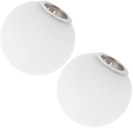 Toyvian Lot De 2 Abat-Jour Globe En Verre Opalin Dépoli Abat-Jour Sphérique À Filetage G9 3.15In Pour Suspension Éclairage Intérieur Chambre Bureau Salle À Manger