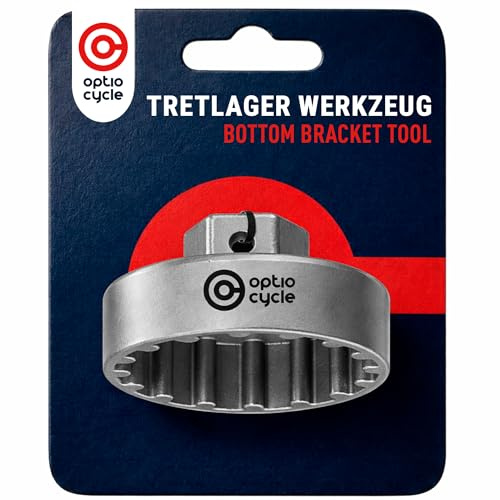 Optio Cycle Tretlager Werkzeug – Tretlagerschlüssel für 16-Notch Außenlager T47 SRAM Dub, Enduro | Fahrrad Innenlager Schlüssel & Bottom Bracket Tool