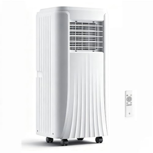 8000 BTU Aire Acondicionado Portátil Con Mando A Distancia, Bajo Consumo, Pantalla LED, 3 Modos, Temporizador Hasta 24h, 2 Velocidades, Cobertura 20m2