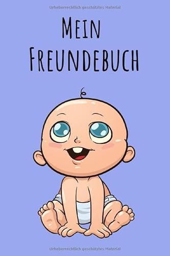 Mein Freundebuch: Baby Blau | Für Kinder zum Eintragen | Platz für 49 Freunde | DIN A5+ | Geschenkidee
