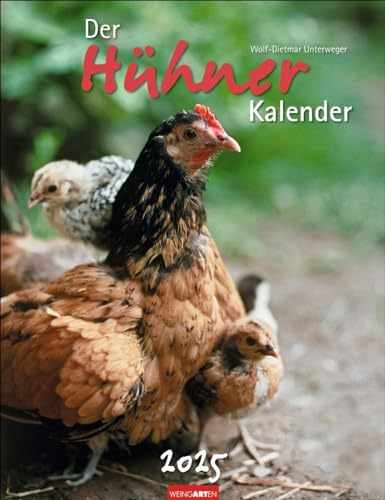 Der Hühnerkalender 2025: Wandkalender 2025 mit Hühnerfotos des bekannten Naturfotografen Wolf-Dietmar Unterweger. Tier-Kalender 2025 mit idyllischem Bauernhofflair. (Tierkalender Weingarten)