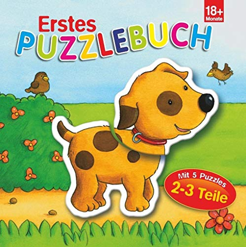 Erstes Puzzlebuch Hund: 5 Puzzles mit je 2-3 Teilen