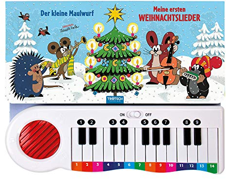 Der kleine Maulwurf - Meine ersten Weihnachtslieder: mit kleinem Mini-Keyboard: Beschäftigungsbuch Soundbuch Liederbuch (Weihnachten)