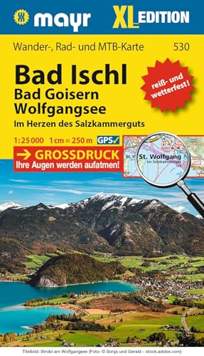 Mayr Wanderkarte Bad Ischl - Bad Goisern - Wolfgangsee XL 1:25.000: Wander-, Rad- und Mountainbikekarte, extra grossdruck, reiß- und wetterfest