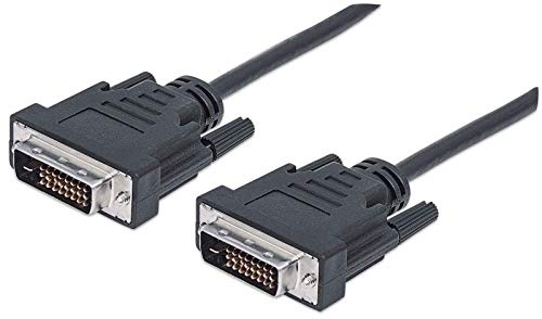 Manhattan 371803 DVI-D Dual Link Stecker auf Stecker DVI Kabel, 3m schwarz