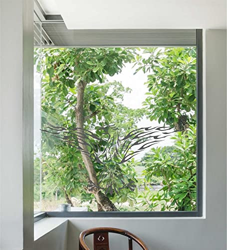 INDIGOS UG - Wandtattoo Wohnzimmer - Wandaufkleber Flamme Adler 120x66 cm w682 Milchglas Fensterfolie - Aufkleber Kinderzimmer Schlafzimmer Küche Badezimmer Büro Dekoration