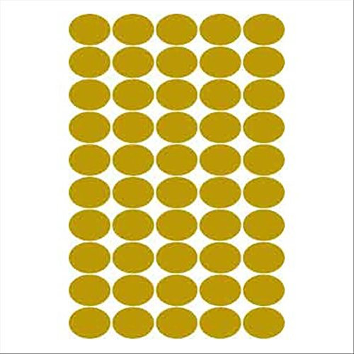 Tico GL4-3627 Etiketten, satiniert, oval, 36 x 27 mm, goldfarben, 100 Stück