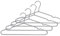 Zeller 17146 Kleiderbügel, 4-er Set, Metall, Länge 40 cm alu