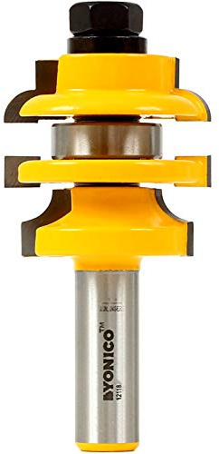 Yonico 12118 Roundover Stacked Rail and Stile Router Bit 1/2-Inch Shank
