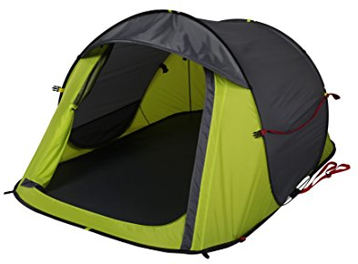 Blitz 2 Pop Up Campingzelt für 2 Erwachsene für kalte bis Tropische Bedingungen Zeltbodenfläche 125 x 120 cm Zeltkopfhöhe 100 cm (DTH-SB2-D) 2,1 kg Instant Popup Zelt Outdoor Garten Festival