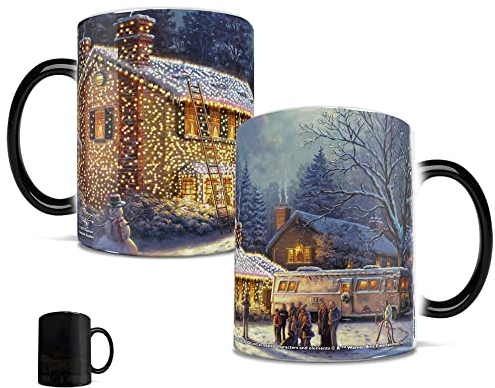 Morphing Mugs National Lampoon's Christmas Vacation - Griswold House - One 11 oz Color Changing Heat Sensitive Ceramic Mug – Image Revealed When HOT Liquid Is Added!
