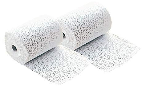 Höga Schnellgipsbinden, 10 cm x 3 m, gebrauchsfertige Gipsbinden Ideal zum Basteln!, Weiß, 2 stück, (Pack of 2)