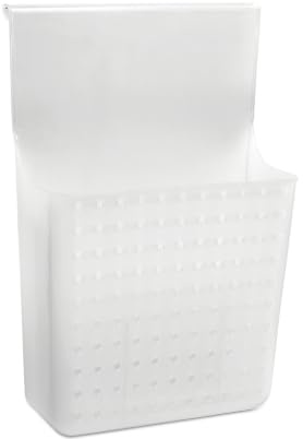 Madesmart Plastic Over Door Wrap Organizer for Aluminum Foil, Parchment Paper, and Kitchen Wrap, Hanging Cabinet Organizer, Frost