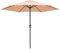LOLAhome Parasol inclinable de Ø270 cm, Beige ocuro, mástil Ø38mm de aluminio Gris, con Antiviento y Manivela, Elegante y Duradero, tratamiento Anti-corrosión, Para Exterior, Jardín, Terraza