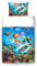 Schwanberg Bettwäsche Under Water Blau Fische Schildkröten Korallen Quallen Renforcé Softtouch, Größe:135 cm x 200 cm