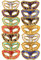 DesignerBox Masquerade Masks Set (14 Pcs), Venetian Style Half Face Masks for Partygoers, Carnival Enthusiasts, Cosplay Participants, Event Attendees, Stage Performers