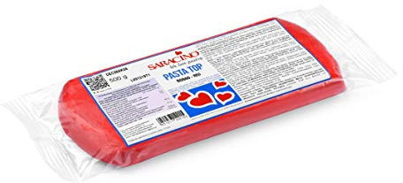 Saracino Pâte À Sucre Top Rouge De Couverture De 500 Gr Made In Italy