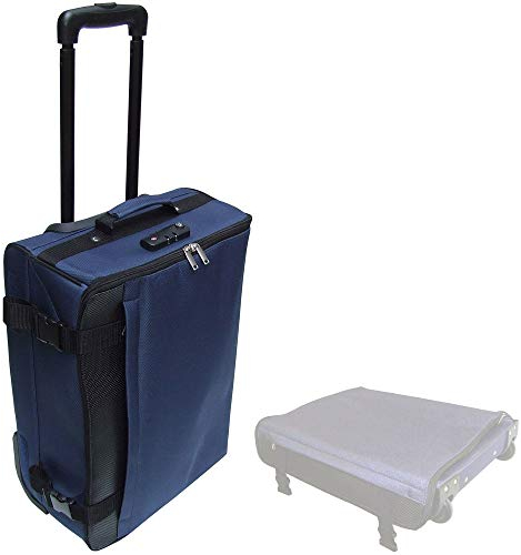 Eurotel Trolley-Koffer, weicher Stoff, 28 bis 12 cm dick