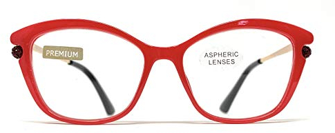 Neues Modell Lesebrille, Presbyopie, Überanstrengung der Augen, 5-Farben-Design. VENICE Premium Perl (Rot 2.00)