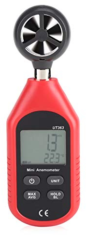 HERCHR Anemometro Portatile, misuratore Digitale della velocità del Vento per Le riprese di Windsurf, Kitesurf, Vela