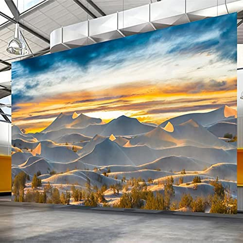 YXTSmurals Fond D'Écran 3D Mural Dusk Desert Landscape Papier Peint Intissé Tapisserie Murales Panoramique 3D Mur De Fond Tv Papier Peint Poster Murales