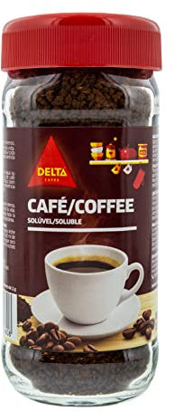 Delta Cafés Soluble Frasco - Café con Cafeína - Tueste Natural - Gran Aroma - Sabor Intenso - 200 g