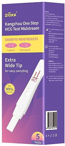 Zioxx Rapid Detection Pregnancy Test Sticks Early Result HCG Value Pack of 5 Test Kit