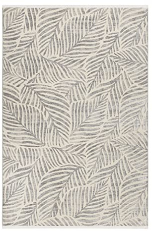 Wecon Home Victoria Kurzflorteppich, 133 x 200 cm, Silber beige | moderner Kurzflor Teppich für Wohnzimmer, Schlafzimmer und Kinderzimmer