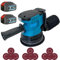 Cordless Random Orbit Sander with 2X 3.0Ah Batteries and Charger, 15000RPM 6 Variable Speed Random Orbital Sander, Electric Sander 125mm with 12 Sandpapers, for Wood, Polishing, Sanding