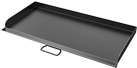 Bratpfanne für Campingkocher Grillplatte, 40.6x96.5 cm, Gusseisen, flache Oberseite, Kochplatte für 3 Brenner, Campingkoch, Grillplatte, antihaftbeschichtet, BBQ, Outdoor-BBQ, Campinggrill-Zubehör