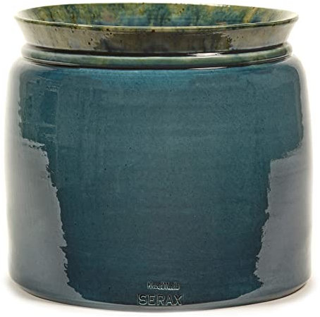 Serax Blumentopf Reactive Blue-Blau-Dunkelblau D 30 cm H 26 cm