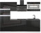 Belini - Blocco cucina Tracy, mobili da cucina, 240 cm, senza elettrodomestici, con pensili e armadi, senza controsoffitti, colore: nero lucido