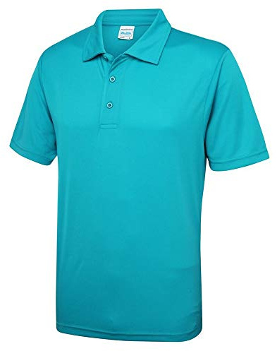 AWDis Just Cool JC040 Mens Cool Polo Shirt - Turquoise Blue - 3XL