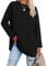 Famulily Black Long T Shirt Loose Tops for Women Ladies Casual Round Neck Long Sleeve Oversized T Shirt Tops Black M