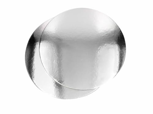 Pati-Versand Rund Tortenunterlage Silber, 25cm, 6 Stück