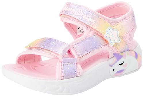 Skechers Unicorn Dreams Sandal Majestic Bliss, Multi Trim in Tessuto Rosa Chiaro, 37 EU