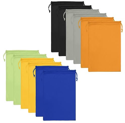 PATIKIL Ski Goggle Bag, 12 Pack Microfiber Snow Goggles Protective Storage Case Sleeve Drawstring Pouch for Camera Lenses, Sunglasses, Eyeglasses, 6 Colors