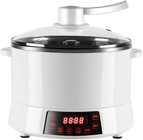 SilteD Cuociriso A Basso Contenuto Di Zuccheri Capacità 4L, Timer, Funzione Mantiene Al Caldo, Contenitore Interno Lavabile In Lavastoviglie, Superficie Antiaderente,Bianco