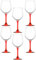 COSE DA CASA 6 Calice in vetro rosso acqua per la tavola natalizia eleganti ottima idea regalo per natale cc 480