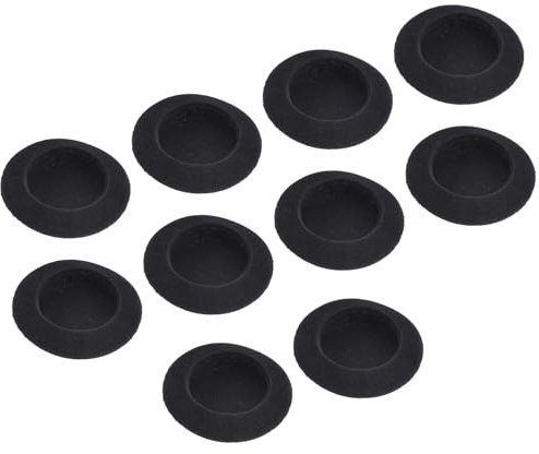 QUARKZMAN 10 Stück Ersatz Schaumstoff Kopfhörer Ohrpolster Ohrstöpsel Ohrhörer 60mm Ohrstöpsel für Ohrhörer Schwarz