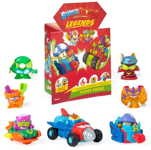 Superthings Legends Power Squad SuperThings SuperThings SuperThings Super Pack – enthält 6 SuperThings, 2 PowerJets, 1 MegaVehicle und 1 SuperThing Ultra Rare Produkte der Serie 1-9