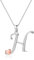 Mesovor Initiale Kette Silber 925 für Damen Mädchen, 100% Sterling-Silber-Buchstaben-Halskette mit Zirkonia, Schmuck, Geschenke für Familie, Mutter, Schwester, Ehefrau (Buchstabe-H)