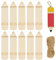 10 Leere Holz-Lesezeichen-Set für DIY und Kinder, Bastel-Lesezeichen