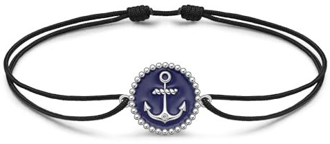 JENDEAR SHINE Fußkettchen für Damen, 925er Sterlingsilber Anker, Verstellbare Handgemachte Seilkette, Niedlicher Sommer Strand Schmuck