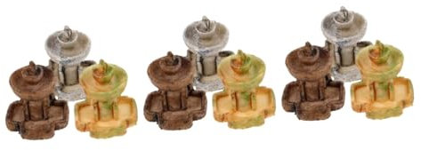 Sosoport 9 Pezzi Micro Fontana Paesaggistica Mini Ornamento Da Giardino Fontana Simulata Decorazione Fontana Decorazione Fontana Decorativa Puntello Paesaggio Fontana Finta Fontana