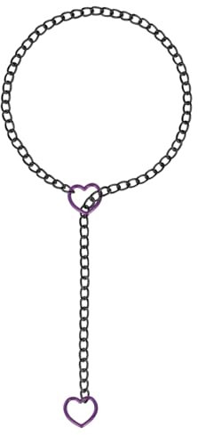 Eigso Unisex Y Lariat Kette Halskette für Frauen Männer Mode Y2K Liebe Herz Choker Kragen für Frau Mann