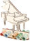 WORTGEFECHTE XL Geldgeschenk Klavier Flügel Piano aus Holz |Geschenkidee|Gutscheinverpackung|witziges Geschenk|Geldgeschenk für Frauen und Männer|Geschenk für Musiker (Klavier)