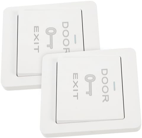 CIYODO 2stücke Teilige Ring Türklingel Wandplatte Türzugangskontrollsystem Abdeckung Mit Automatischem Reset-design Für Schnelle Installation Und Ersatz in Büros Cafés Und