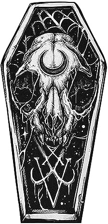 EWFAS Sarg-Badematte, Halloween-Teppich mit Skelettmuster – Schwarze Gothic-Heimdekoration, Gotischer Schwarzer Badezimmerteppich, rutschfeste Totenkopf-Badezimmermatte Partyzubehör