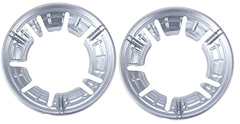 Amosfun Support pour Poêles et Woks en Fonte 9 Trous, Design Antidérapant et Économie D'énergie, Anneau de Wok Argenté 2 Pièces pour Usage Cuisine